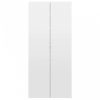 Magasfényű fehér szerelt fa cipőszekrény 80 x 35,5 x 180 cm