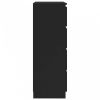 Fekete forgácslap tálalószekrény 60 x 35 x 98,5 cm 