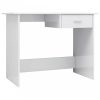 Magasfényű fehér forgácslap íróasztal 100 x 50 x 76 cm