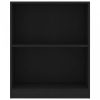 Fekete forgácslap könyvespolc 60 x 24 x 74,5 cm