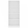 4-szintes fehér forgácslap könyvszekrény 60 x 24 x 142 cm