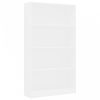 4-szintes fehér forgácslap könyvszekrény 80 x 24 x 142 cm