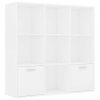 Fehér forgácslap könyvszekrény 98 x 30 x 98 cm