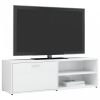 Magasfényű fehér forgácslap TV-szekrény 120 x 34 x 37 cm