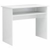 Magasfényű fehér forgácslap íróasztal 90 x 50 x 74 cm