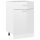 Magasfényű fehér forgácslap fiókos alsószekrény 50x46x81,5 cm 