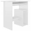 Magasfényű fehér forgácslap íróasztal 80 x 45 x 74 cm