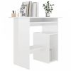 Magasfényű fehér forgácslap íróasztal 80 x 45 x 74 cm