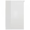 Magasfényű fehér forgácslap fiókos szekrény 40 x 50 x 76 cm