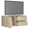 Sonomatölgy színű forgácslap tv-szekrény 80 x 34 x 36 cm
