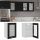 Fekete forgácslap függő üvegszekrény 40 x 31 x 60 cm