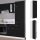 Fekete forgácslap szekrény hűtőhöz 60 x 57 x 207 cm