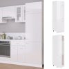Magasfényű fehér forgácslap szekrény hűtőhöz 60 x 57 x 207 cm