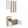 Fehér és sonoma-tölgy forgácslap előszoba bútor 100x25x76,5 cm