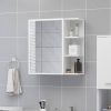 Fehér forgácslap tükrös fürdőszoba szekrény 62,5 x 20,5 x 64 cm