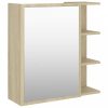 Sonoma színű forgácslap tükrös szekrény 62,5 x 20,5 x 64 cm