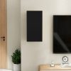 Fekete forgácslap tv-szekrény 30,5 x 30 x 60 cm