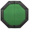 Zöld összecsukható pókerasztal 8 játékosnak 108 x 108 x 75 cm