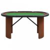 10-személyes zöld pókerasztal 160 x 80 x 75 cm