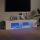 Magasfényű fehér tv-szekrény led-lámpákkal 135 x 39 x 30 cm