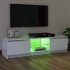 Fehér TV-szekrény LED lámpákkal 120 x 30 x 35,5 cm