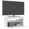 Magasfényű fehér TV-szekrény LED-világítással 75x35x40 cm