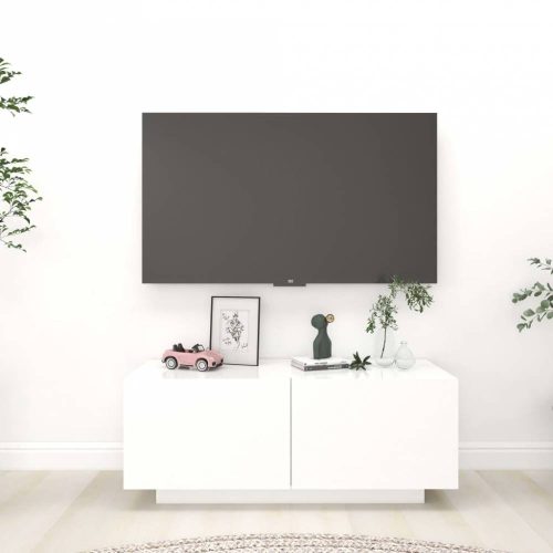 Fehér forgácslap tv-szekrény 100 x 35 x 40 cm
