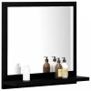 Fekete forgácslap fürdőszobai tükör 40 x 10,5 x 37 cm