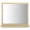 Sonoma-tölgy színű forgácslap fürdőszobai tükör 40x10,5x37 cm