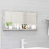 Betonszürke forgácslap fürdőszobai tükör 80 x 10,5 x 37 cm