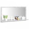 Betonszürke forgácslap fürdőszobai tükör 80 x 10,5 x 37 cm