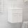 Magasfényű fehér forgácslap mosdószekrény 41 x 38,5 x 46 cm