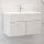 Magasfényű fehér forgácslap mosdószekrény 80 x 38,5 x 46 cm