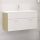 Fehér és sonoma-tölgy forgácslap mosdószekrény 90x38,5x46 cm