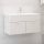 Magasfényű fehér forgácslap mosdószekrény 90 x 38,5 x 46 cm
