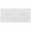 Magasfényű fehér forgácslap mosdószekrény 100 x 38,5 x 46 cm
