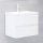 Magasfényű fehér forgácslap mosdószekrény 60 x 38,5 x 45 cm