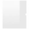 Magasfényű fehér forgácslap mosdószekrény 60 x 38,5 x 45 cm