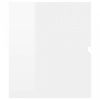 Magasfényű fehér forgácslap mosdószekrény 80 x 38,5 x 45 cm
