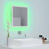 Fehér akril led-es fürdőszobai tükör 40 x 8,5 x 37 cm