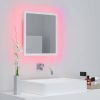 Fehér akril led-es fürdőszobai tükör 40 x 8,5 x 37 cm