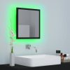 Fekete akril led-es fürdőszobai tükör 40 x 8,5 x 37 cm