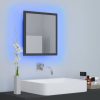 Szürke akril led-es fürdőszobai tükör 40 x 8,5 x 37 cm