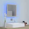 Sonoma-tölgy akril led-es fürdőszobai tükör 40x8,5x37 cm