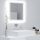 Magasfényű fehér akril led-es fürdőszobatükör 40x8,5x37 cm