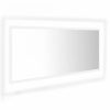 Fehér akril led-es fürdőszobai tükör 100x8,5x37 cm