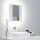 Fehér akril led-es fürdőszobaszekrény tükörrel 40 x 12 x 45 cm