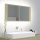 Tölgyszínű akril led-es tükrös fürdőszobaszekrény 90x12x45 cm