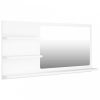 Fehér forgácslap fürdőszobai tükör 90 x 10,5 x 45 cm