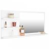 Fehér forgácslap fürdőszobai tükör 90 x 10,5 x 45 cm